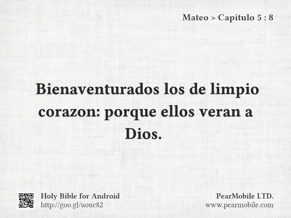 Mateo, Capítulo 5:8